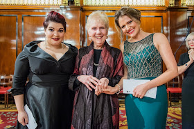 The Grange Festival International Singing Competition - Dame Felicity Palmer with Claire Barnett-Jones, Samantha Clarke (joint 2nd Prize) - (Photo Robert Workman)