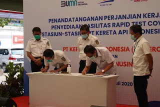 RNI Dan KAI Bekerjasama Untuk Menyediakan Fasilitas Rapid Test Di 12 Stasiun Dengan Harga Rp 85 Ribu 