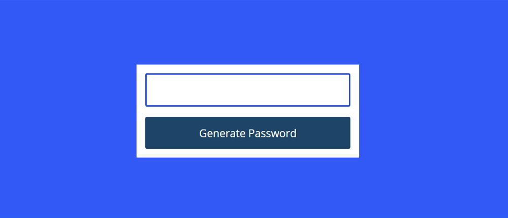 Button to generate password