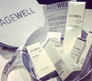 AgeWell skin care range in box