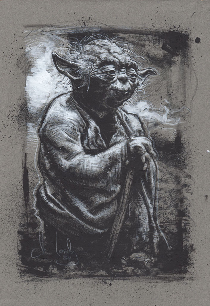 Yoda, Original Artwork, Copyright © 2014 Jeff Lafferty