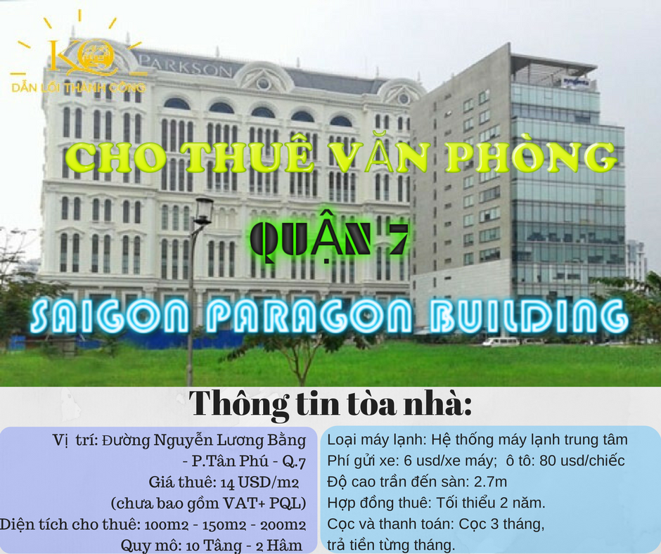 Cho thuê văn phòng quận 7 Saigon Paragon building