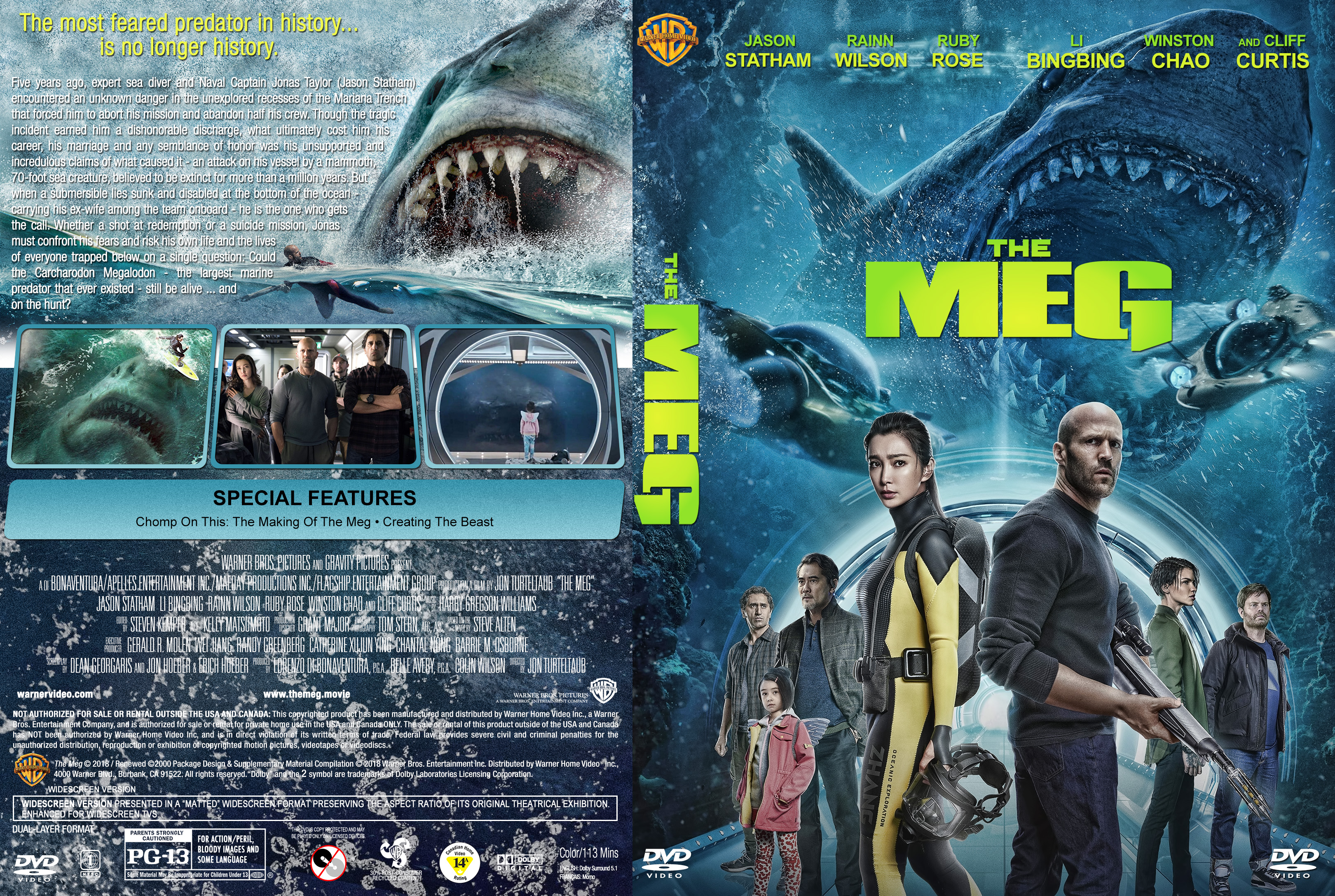 The Meg DVD Cover - Cover Addict - DVD, Bluray Covers and 