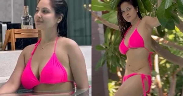 puja banerjee pink bikini sexy body bengali actress