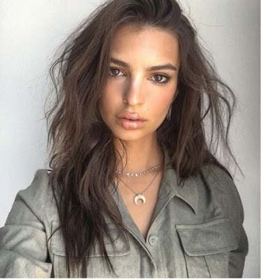 Emily Ratajkowski in Olive Frame Denim Silk Romper Playsuit