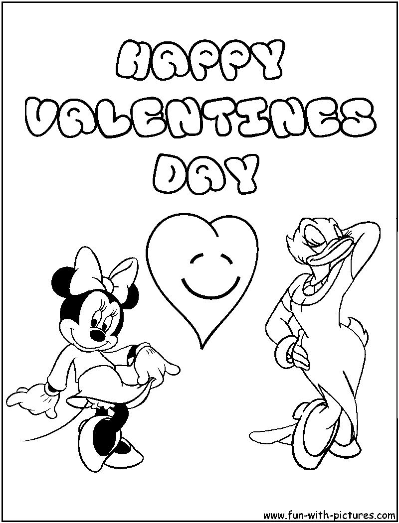 Disney Valentine Coloring Pages, Disney Valentines Day ...