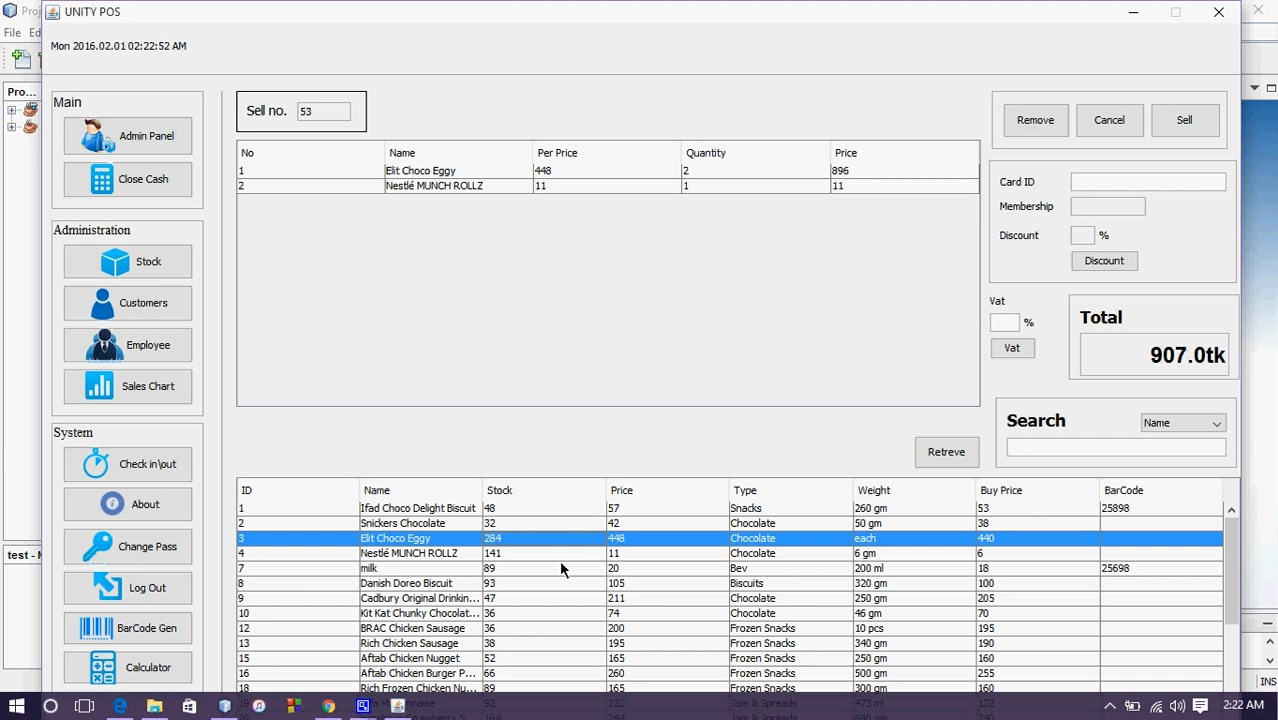 Ki R Hobe: Unity Pos System Using Java Netbeans and Database (2nd year