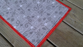 Christmas quilt as you go table runner