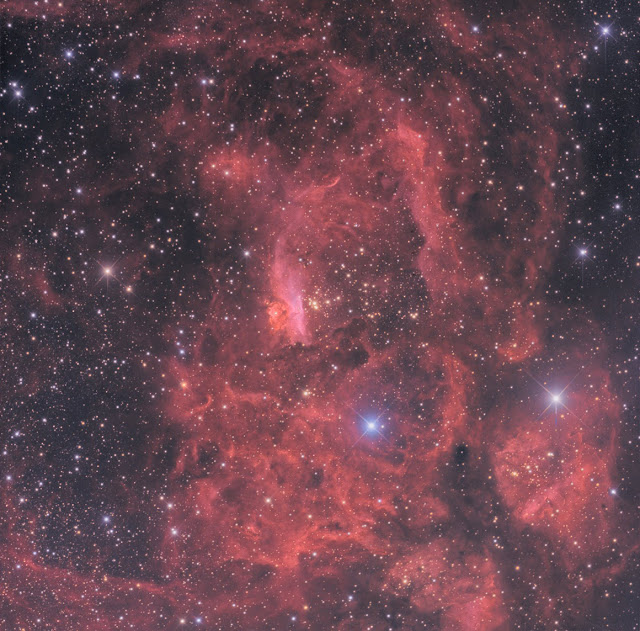 LRGB image of NGC 6357 - Diffuse nebula in the constellation Scorpius imaged on AFIL-3   remote telescope located in Namibia. Image courtesy of Lukas Demetz.