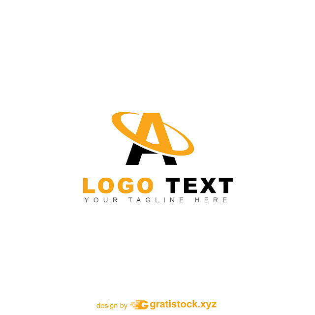 Free Download PSD Logos Of Letter A Simple Yellow and Black.