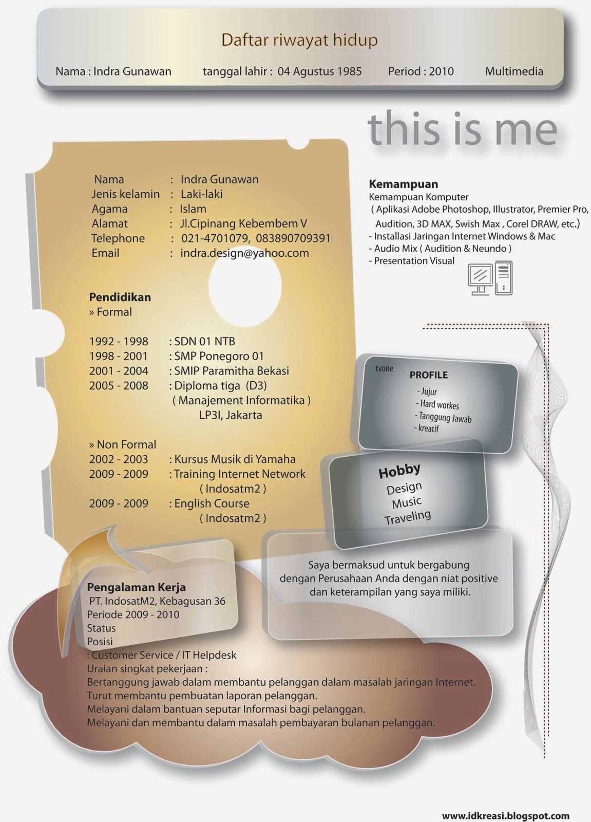 Contoh Biodata Lengkap Untuk Melamar Pekerjaan 