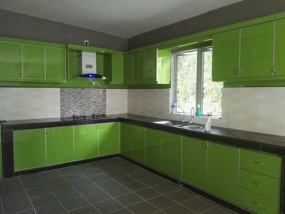 Kabinet Dapur Hijau Desainrumahid com