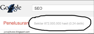 keyword SEO menghasilkan lebih dari 800 juta halaman