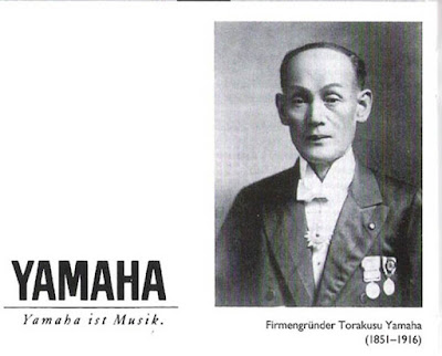  Biografi Torakusu Yamaha        Torakusu Yamaha adalah tokoh populer dalam dunia bisnis dan koorporasi internasional asal Jepang. namanya disejajarkan dengan Konosuke Matsushita - Pendiri Panasonic, Sakichi Toyoda (Pendiri Toyota), Yataro Iwasaki (Pendiri Mitsubishi) dan Akio Morita - Pendiri Sony. Beliau adalah pendiri Yamaha Coorporation, raksasa sepeda motor asal Jepang yang brand terkenal dalam dunia otomoti dan industri music. Lahir 20 April 1851 dan meninggal pada usia 65 tahun tepatnya 8 Agustus 1916. Sejak muda Torakusu Yamaha telah berkecimpung dalam dunia ilmu pengetahuan terutama bidang astronomi, mekanika dan teknik. Ia berguru pada ahli asal Inggris yang memberinya peluang untuk magang di sekolah kedokteran Jepang di Kota Nagasaki. Disini Yamaha bekerja sebagai mekanik peralatan kedokteran.   Suatu hari Yamaha diminta sekolah tersebut memperbaiki alat music organ. Ia merampungkan pekerjaannya dengan sempurna, dan pekerjaan tersebut mengilhaminya mendirikan perusahaan alat music terutama organ. Cita-citanya terealisasi tahun 1887 dengan keberhasilannya mendirikan Yamaha Manufacturing Company, produsen pertama dari alat-alat musik Barat di Jepang. Pada 1889, perusahaan itu mempekerjakan 100 orang dan menghasilkan 250 organ setiap tahun.  Tahun 1899, Kementrian pendidikan Jepang mengirim Yamaha ke Amerika Serikat untuk belajar membuat piano. Setelah itu, Perusahaan Nippon Gakki (tempat Yamaha bernaung) mulai membuat