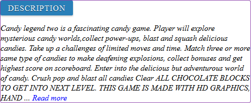 Candy Legend 2 game review