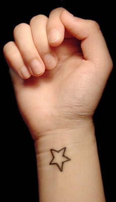 simple star tattoo