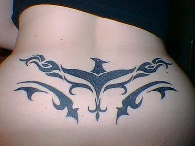 girls with TRIBALES TATTOO on lower back