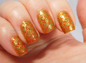 Literary Lacquers More Like Fire Than Light + It Girl Nail Art fashion plate IG111