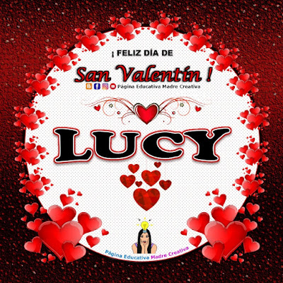 Feliz Día de San Valentín - Nombre Lucy