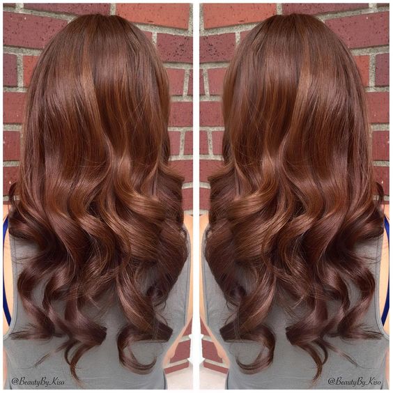 Warm Chestnut Brown Hair Color For Beautiful Bride