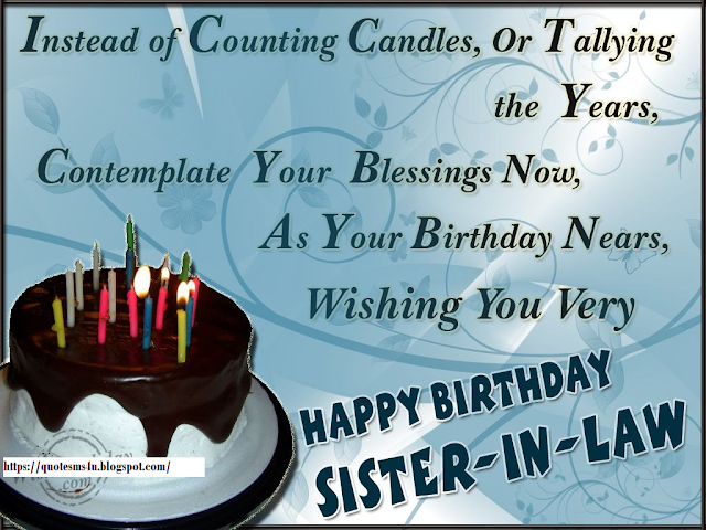 Birthday Wishes For Sister In Law