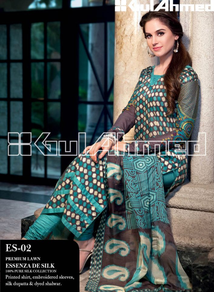 one of the best dress maker gul ahmed summer lawn collection 2013 is ...