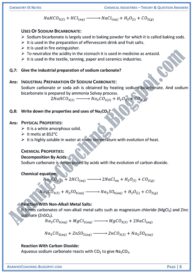 chemical-industries-theory-notes-and-question-answers-chemistry-ix