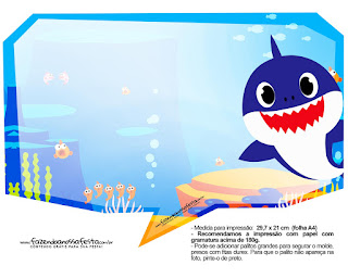 Baby Shark Pary Free Printable Dialog Balloons.
