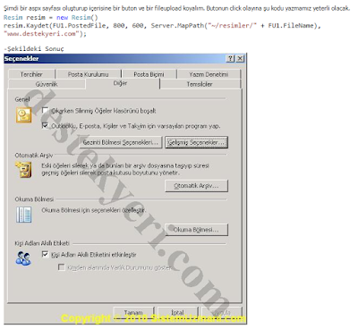 ASP.NET’te C# Kullanarak Resmi Boyutlandırma