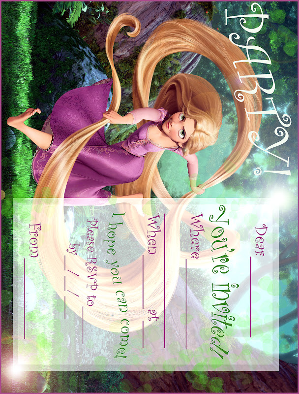 DISNEY'S TANGLED PRINTABLE PARTY INVITATION - FREE title=