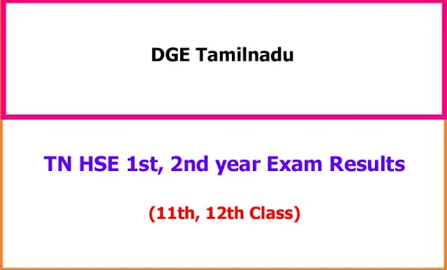 TN HSE 1st 2nd year Exam Results 2024