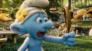 screaming smurf The Smurfs 2011 animatedfilmreviews.filminspector.com