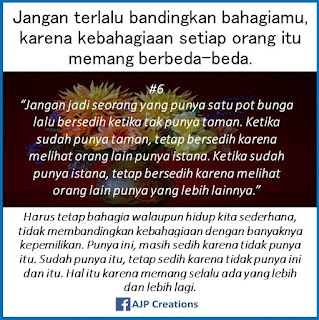  Kata-Kata Bijak Jangan Terlalu Bandingkan Kebahagiaanmu Dengan Kebahagiaan Orang Lain. #