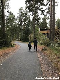 Walking through the forest at Center Parcs