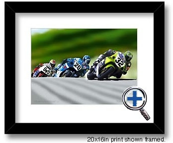 motorcycle artwork and photo poster