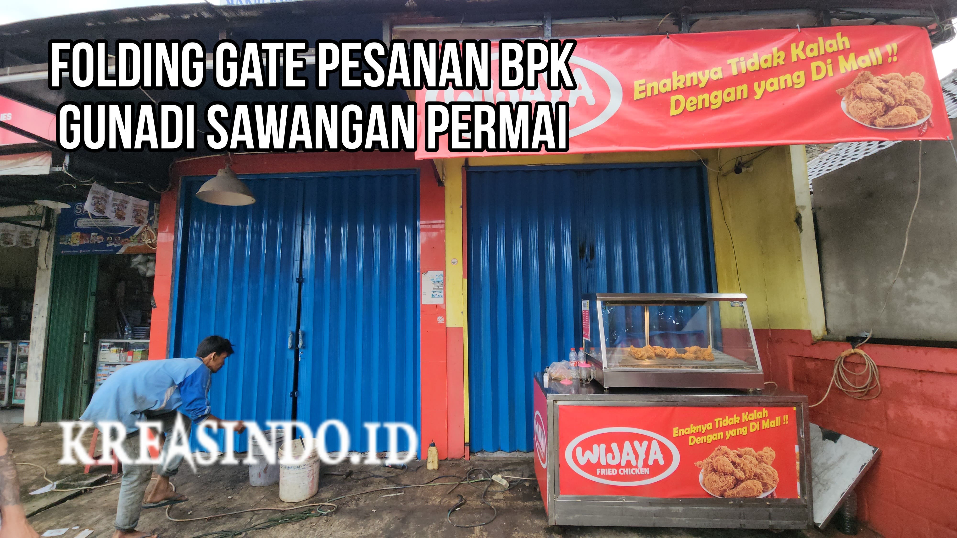 Pintu Folding Gate pesanan Bpk Gunadi di Sawangan Permai Depok