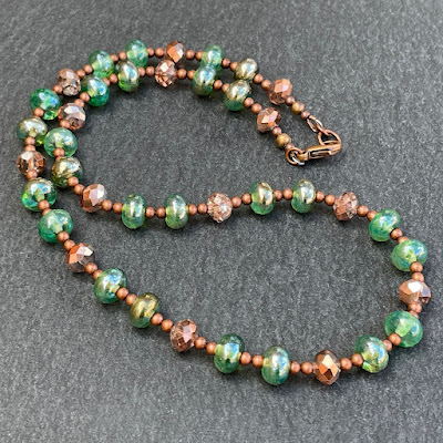 Handmade lampwork bead necklace