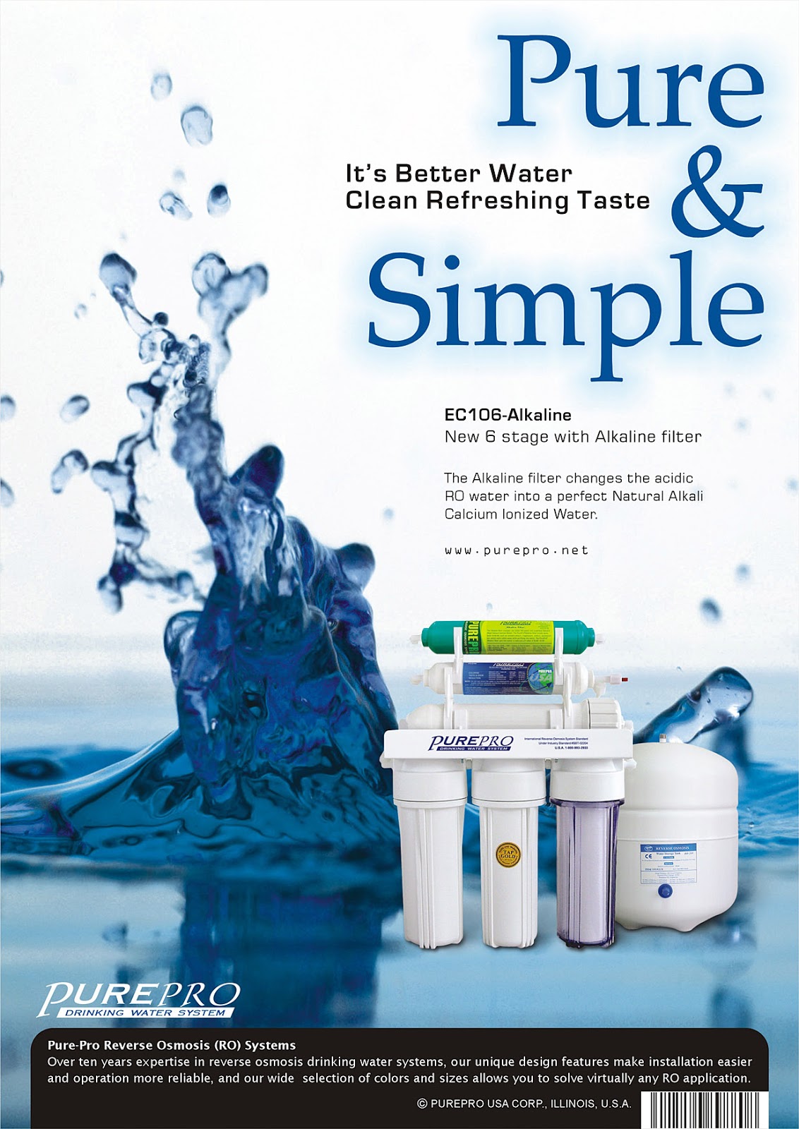 PurePro® EC106-Alkaline Reverse Osmosis Filter System