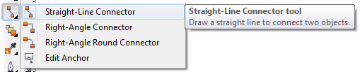 Mengenal bagian CorelDRAW - Straigth-Line Connector Tool