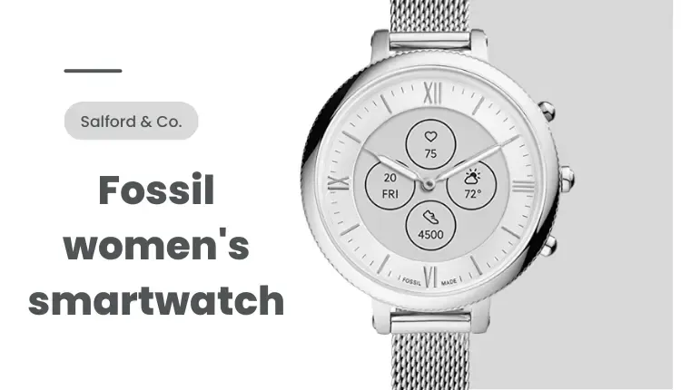 Fossil women's Monroe Hybrid HR watch, Platinum Edition