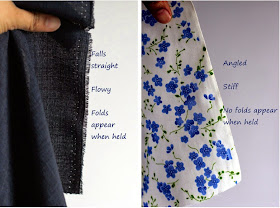 How to choose fabric, how to test drape of fabric