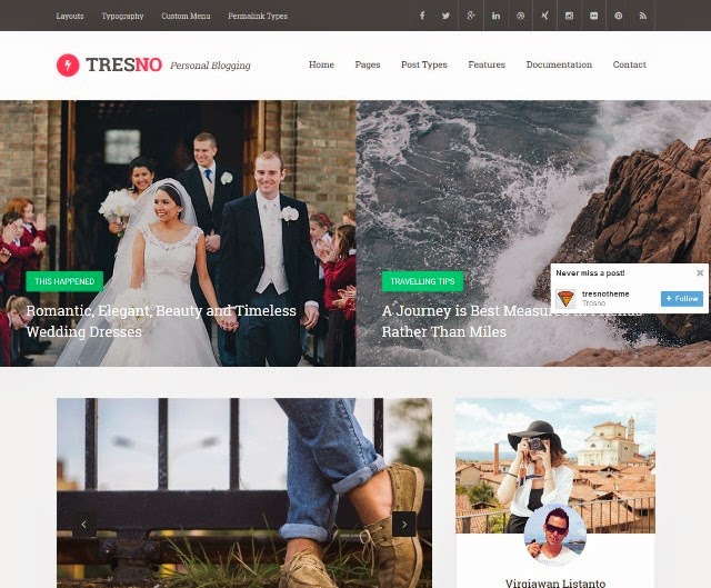 Tresno - Personal Blog Tumblr Theme