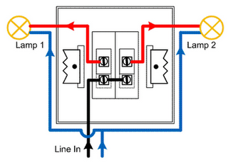 saklar cara lampu memasang lain double lampu saklar saklar yang ke seri terminal fitting