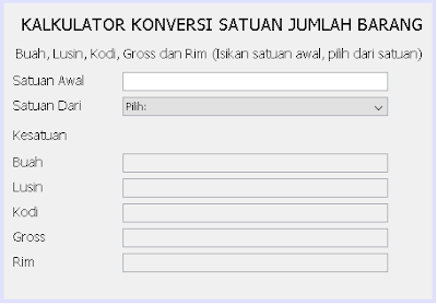 Belajar Java : Aplikasi Konversi Satuan Jumlah Lusin, Kodi, Gross, Ton, dan Rim