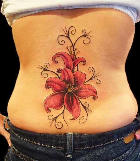 Phoenix Bird With Orchid Flower Tattoo. The meanings of orchids are very