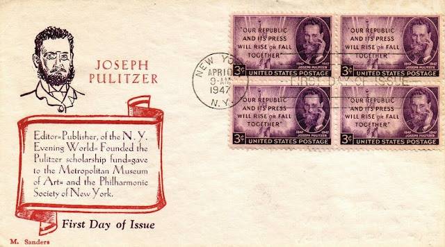 Joseph Pulitzer FDC