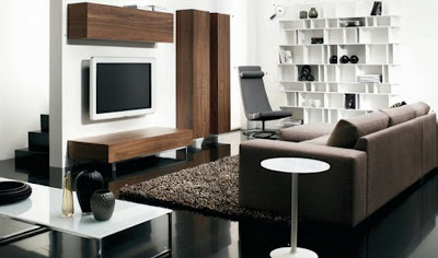 Simple Modern Living Room on Modern Living Room Interior Design With Simple Color Blended