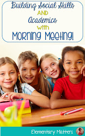 Build Social Skills and Academics with Morning Meeting: morning meetings have numerous benefits for children and classrooms, including building social skills, emotional skills, community, focus, and productivity.