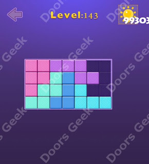 Cheats, Solutions, Walkthrough for Move Blocks Easy Level 143