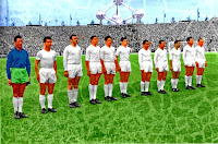 REAL MADRID C. F. - Madrid, España - Temporada 1957-58 - Juan Alonso, Zárraga, Santamaría, Atienza II, Rial, Santisteban, Joseíto, Gento, Kopa, Lesmes II y Di Stéfano - REAL MADRID 3 (Di Stéfano, Rial y Gento), MILAN 2 (Schiaffino y Grillo) - 28/05/1958 - 3ª Copa de Europa, Final - Bruselas, Estadio Heysel - EL REAL MADRID SE PROCLAMA CAMPEÓN DE EUROPA POR 3ª VEZ